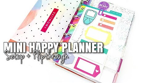 MINI HAPPY Planner Peace! SETUP + Flipthrough | At Home With Quita