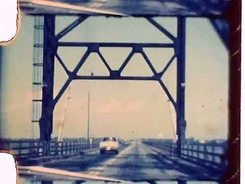 Rare Vintage 8mm Film: 1954 Home Movie Road Trip Cleveland to Detroit