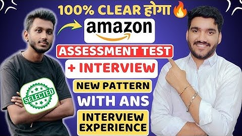 Clear Amazon Assessment Test 100%🔥| New Pattern | Amazon Interview Process | Amazon Interview Ques