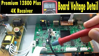 Premium 12800 Plus 4K Digital Satellite Receiver Board Voltage Details in Urdu/Hindi