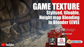 Stylised tileable texture creation - Height blending in blender EEVEE