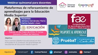 Plataformas de reforzamiento de aprendizajes para la Educación Media Superior