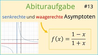 Gebrochenrationale Funktionen #13, Limes, Abituraufgabe, waagerecht & senkrechte Asymptote