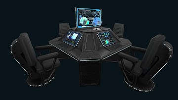 Sci-fi Communications Center, 3D Models in Unity 5