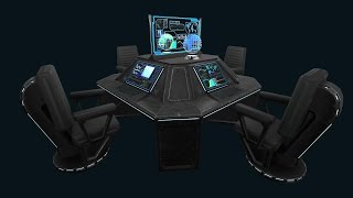 Sci-fi Communications Center, 3D Models in Unity 5 Wealth