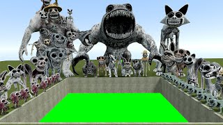 SPARTAN KICKING ALL ZOONOMALY MONSTERS FAMILY INTO BIG HOLE AXIT in Garry's Mod!