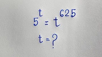 Maths Olympiad | A tricky Exponential Maths Olympiad question | 5^t =t^625 |