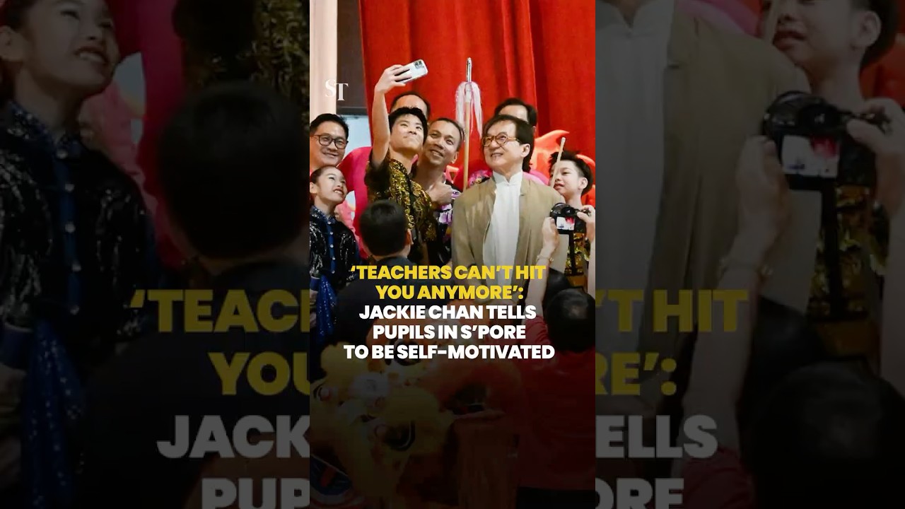 “We used to really get hit”: Jackie Chan advises pupils to work hard