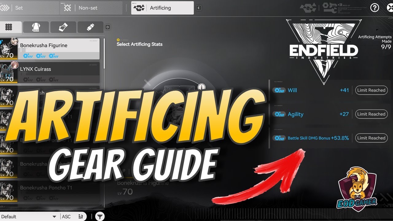 Как профессионально создавать снаряжение с помощью артефактов в Arknights Endfield (Руководство п...