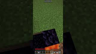 How to make a nether portal in a lava pool #minecraft #speedrun ￼