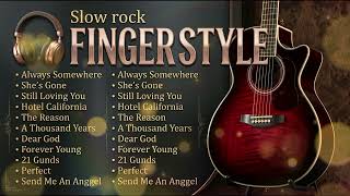 Best of 70s 80s 90s Slow Rock Fingerstyle 💔 Soul-Touching Acoustic Guitar Sound, Instrumental Music