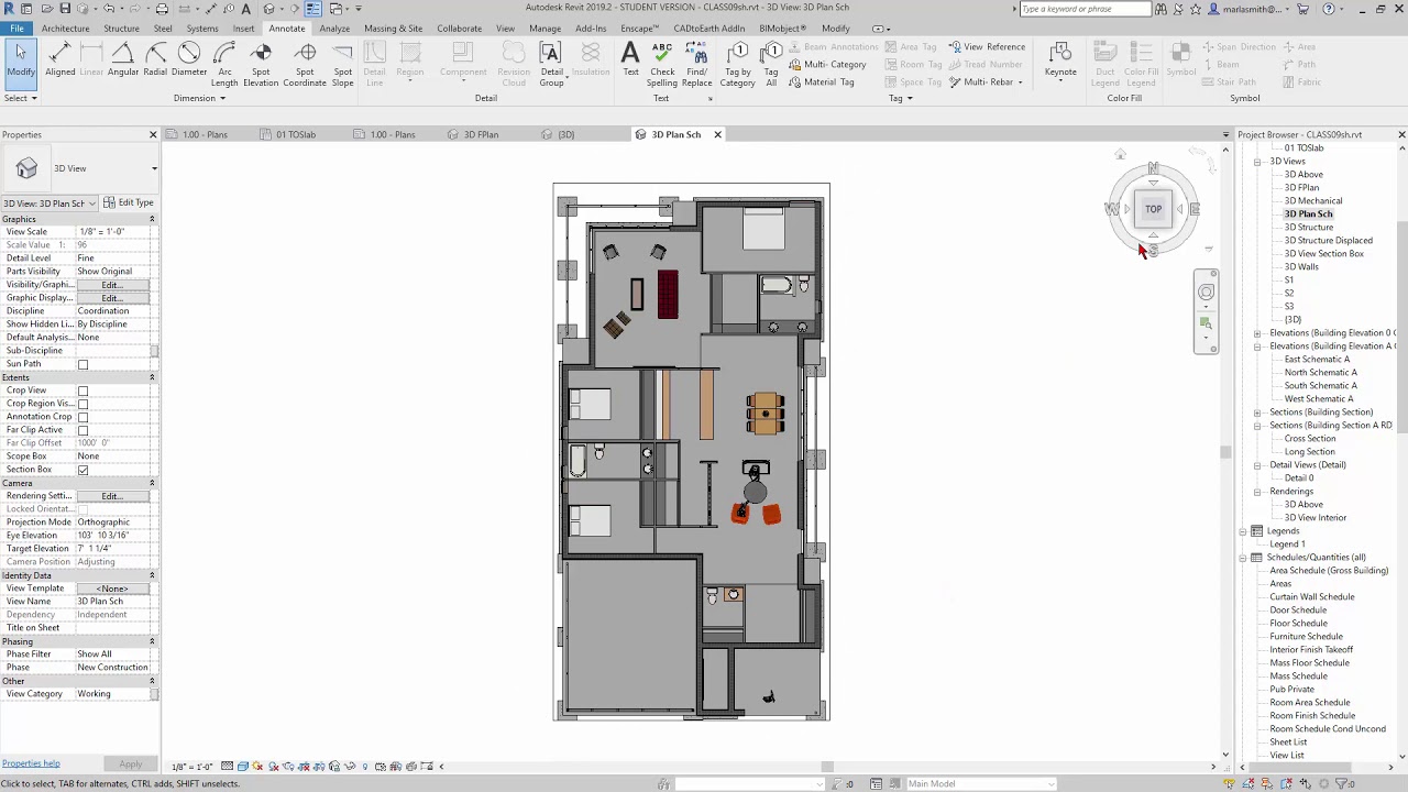 42 PSHD Revit 3D Floor Plan YouTube