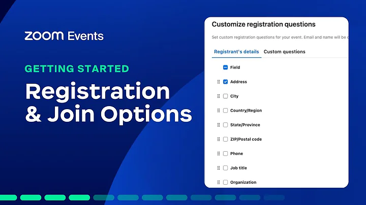 Registration & Join Options | Getting Started with Zoom Webinars & Events