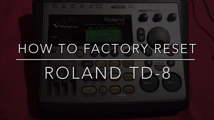 How to factory reset (initialize) Roland TD-8.