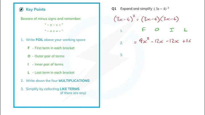 How To Expand Double Brackets (Expand Two Brackets) GCSE & IGCSE Maths