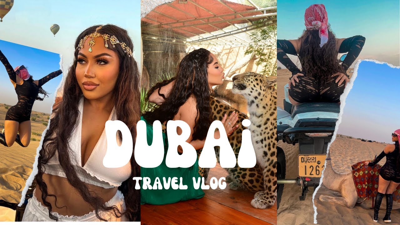 the best dubai travel vlog ever | safari tour + eating brunch with leopards + hot air balloon