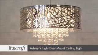 Ashley 9 Ceiling Pendant Light - Chrome | Litecraft - Lighting Your Home