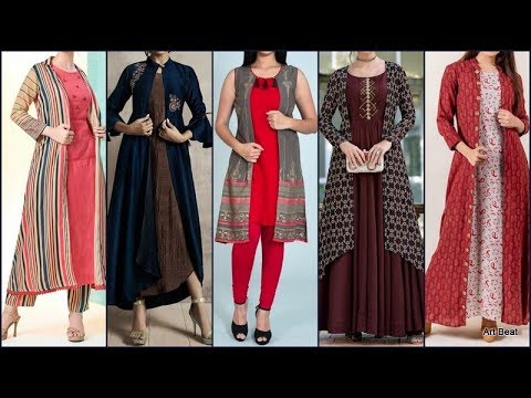 Long Net Shrug Design Kurti With Long Shrug Design ✔️👗🌈 Long Net Jacket  Design Kurti #LontNetshrug | Vestiti, Vestito elegante, Elegante