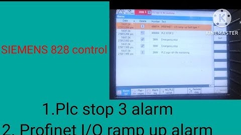 SIEMENS 828D CNC PLC STOP SIGN LIFE MONITORING ALARM