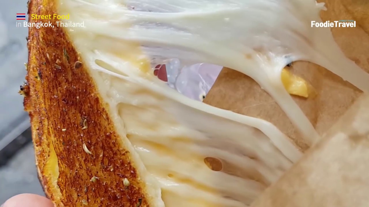 태국 새로운맛! 갈릭 치즈토스트 | Garlic Cheese Toast sandwich | 태국 길거리음식 | Thai Street Food Bangkok2019 อาหารไทย