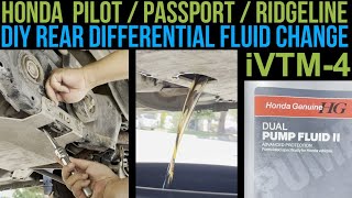 iVTM4 Rear Differential Fluid Change. 16+ Pilot, 17+ Ridgeline 19+ Passport  Save $$$ Hundreds
