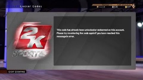 NBA 2K19 myteam locker code error
