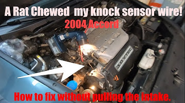 How to replace Accord Knock sensor without pulling the intake.