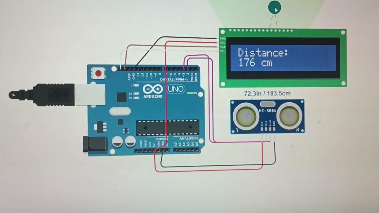 tinkercad ultrasonic sensor distance measurement YouTube