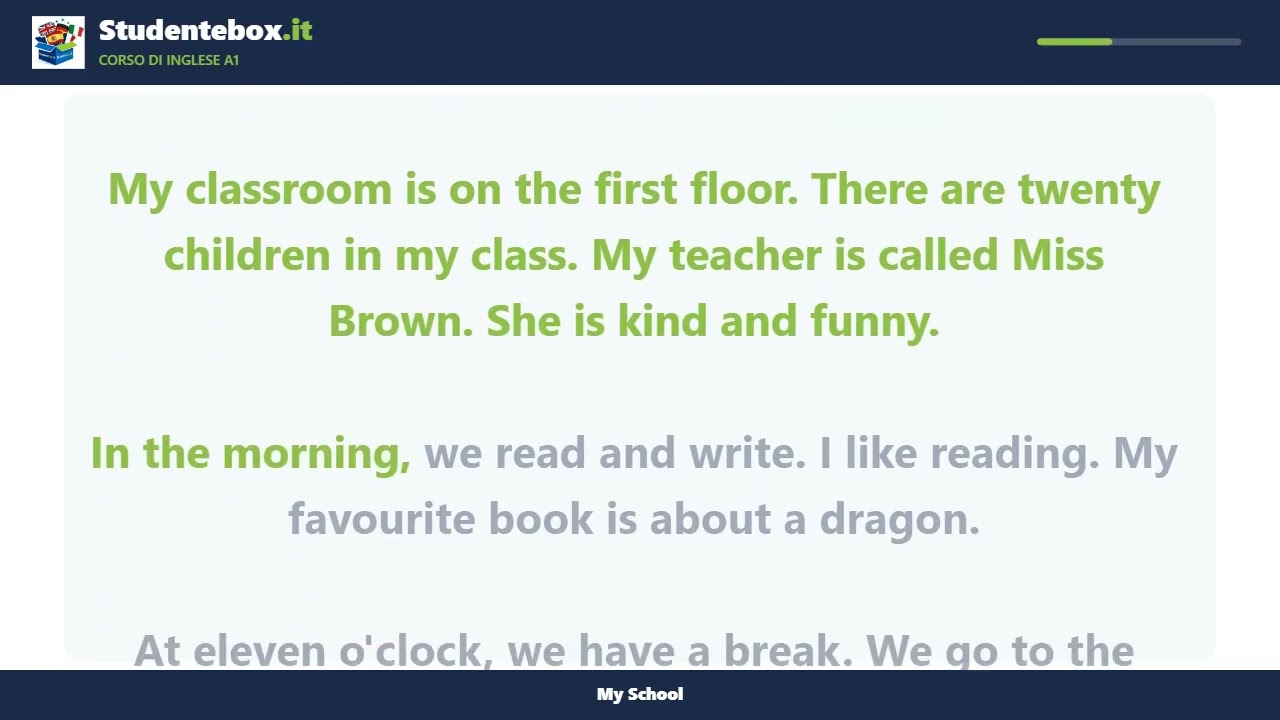 Video thumbnail: My School — English A1
