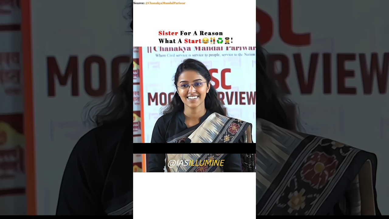 Sister For A Reason 😂👫♻️👩‍✈️ Unexpected Start | Upsc Interview