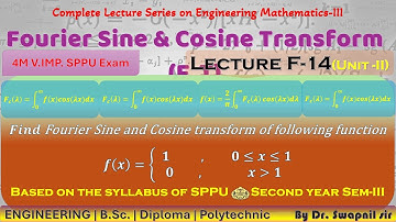 Unit 2-Lect-F14- Fourier Sine & Cosine with Inverse Transform Solve Examples  : ENGG MATHS (M3) SPPU