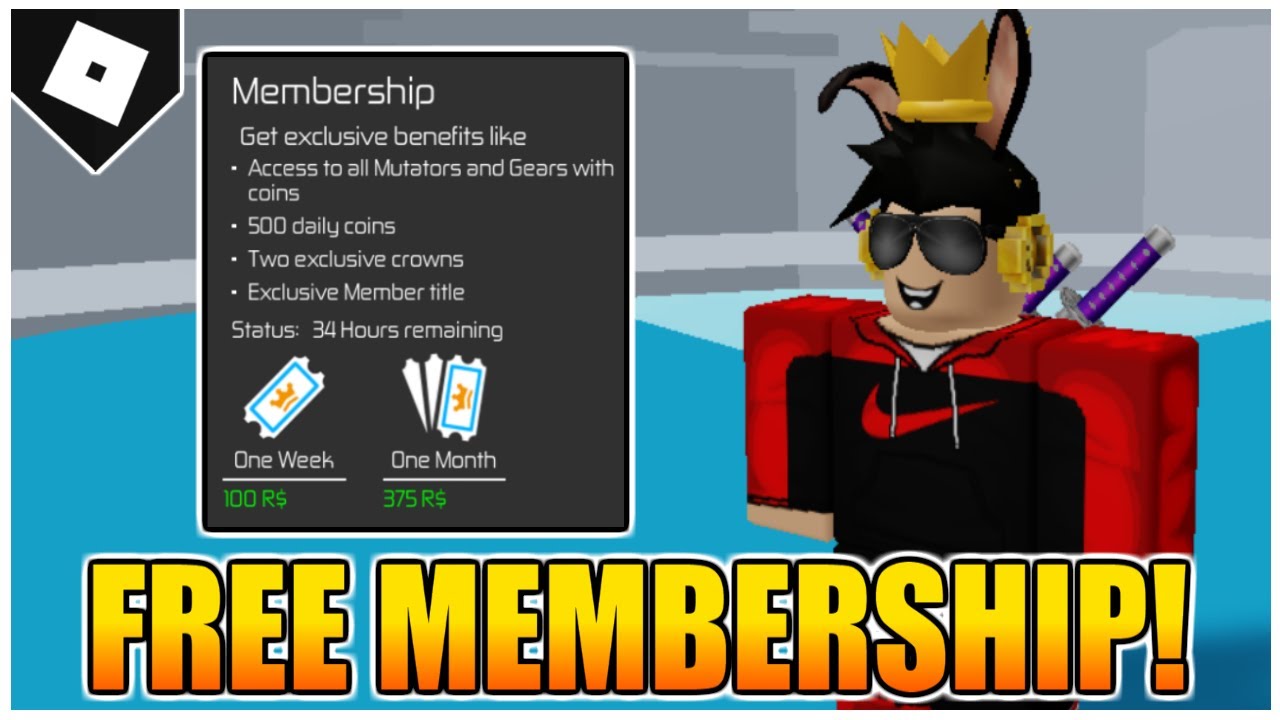 How To Get Free Membership Code In Tower Of Hell Roblox Youtube - party gears roblox