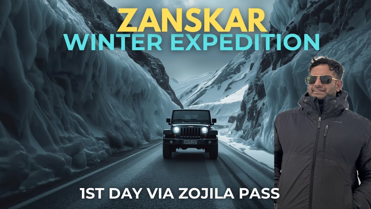 Из Сринагара в Каргил через перевал Зоджила зимой | Экстремальная поездка по снегу | Из Кашмира в...