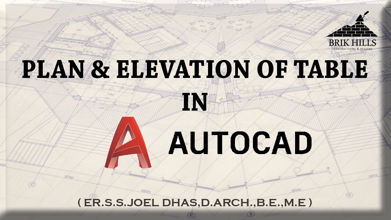 How To Draw Plan And Elevation Of Table Autocad Beginners Tutorials How To Draw Plan And Elevation Of Table Autocad Beginners Tutorials