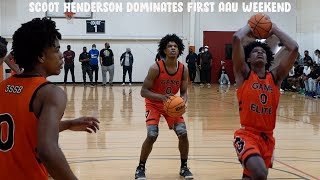 Scoot Henderson is UNGUARDABLE | Dominant AAU opening weekend with Game Elite