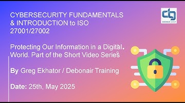 CYBERSECURITY TRAINING COURSE INTRO VIDEO for 5 MODULES by Debonair Training 2025