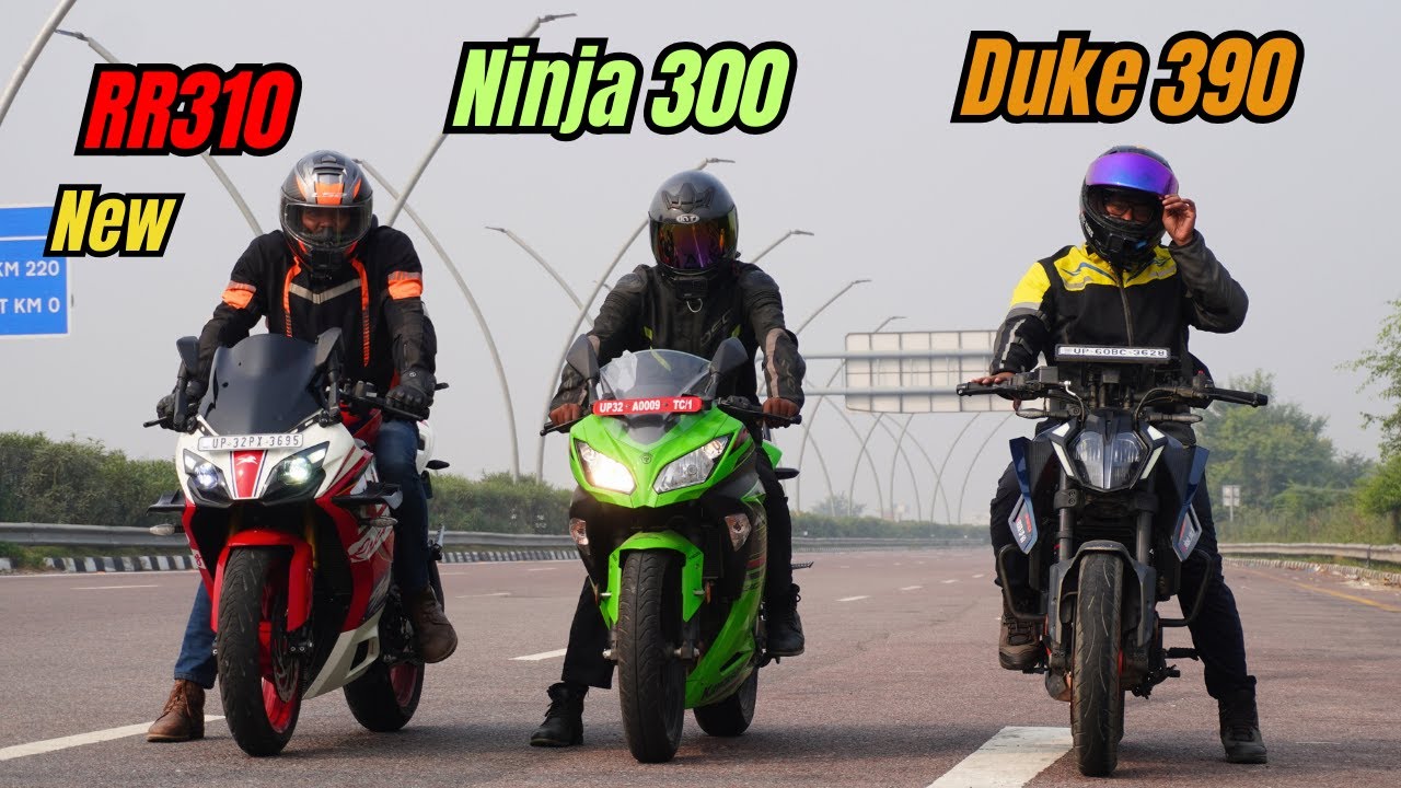 2025 RR310 vs Duke 390 vs Ninja 300 Drag Race