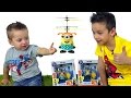 Летающий миньон распаковка игрушки запускаем Unboxing flying Minion Видео для Детей