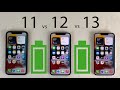 iPhone 13 vs 12 vs 11 Battery Life DRAIN Test