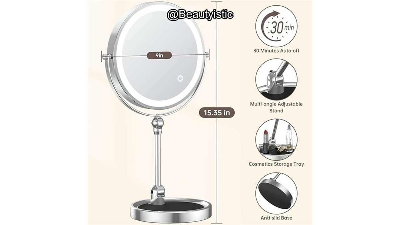Lighted Makeup Mirror Review: Is the 10x Magnification & Adjustable Design Worth It?
