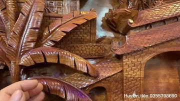 Bàn giao tấm tranh đồng quê đục tay thủ công có lớn đến gia chủ tại nghệ an ngày đẹp trời