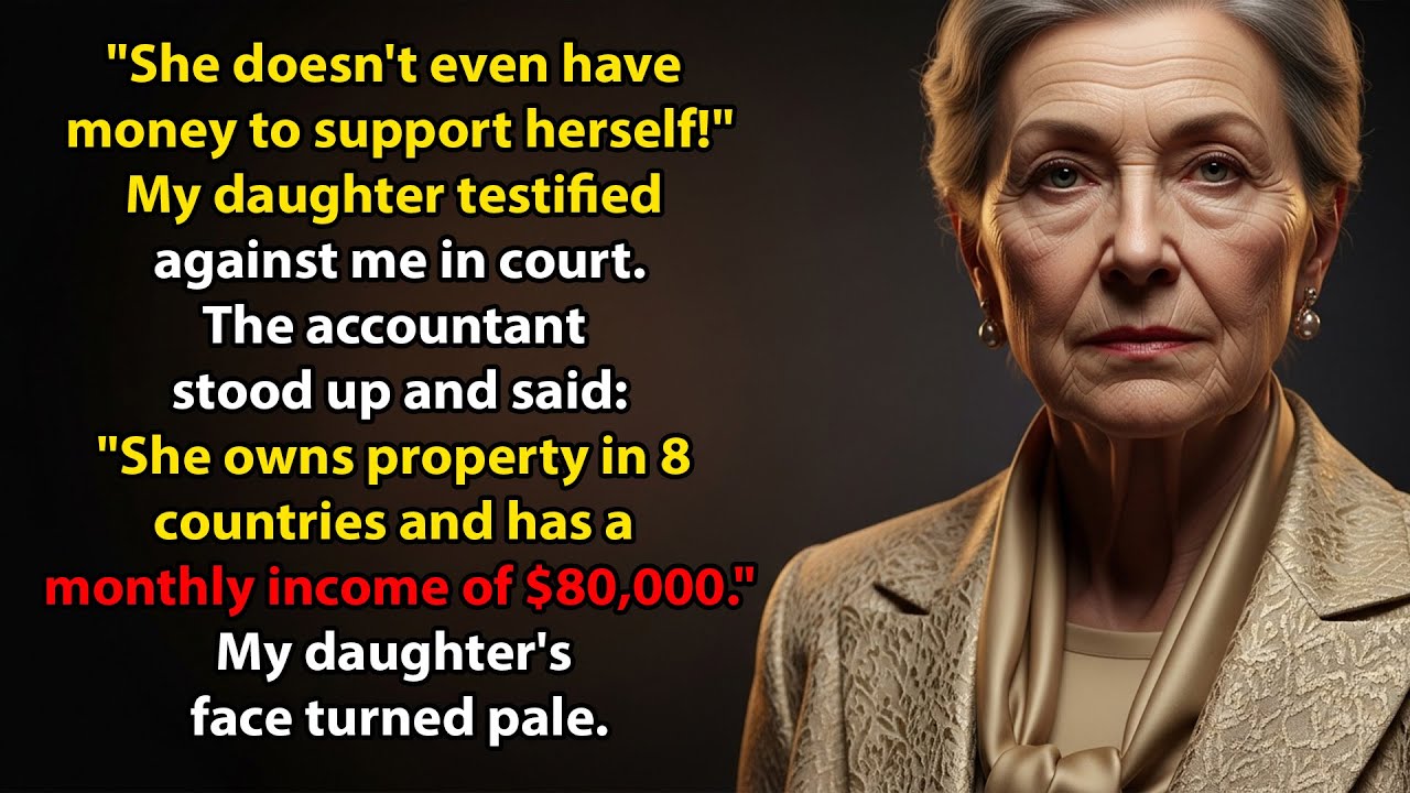 She doesn't even have money to support herself! My daughter testified against me in court