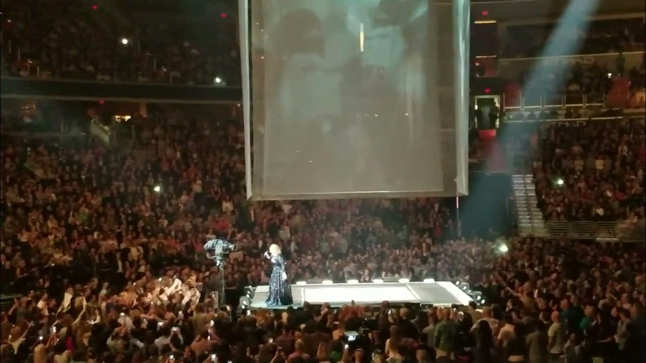 Adele talks to the crowd at the Verizon Center, Washington, DC (Oct. 11