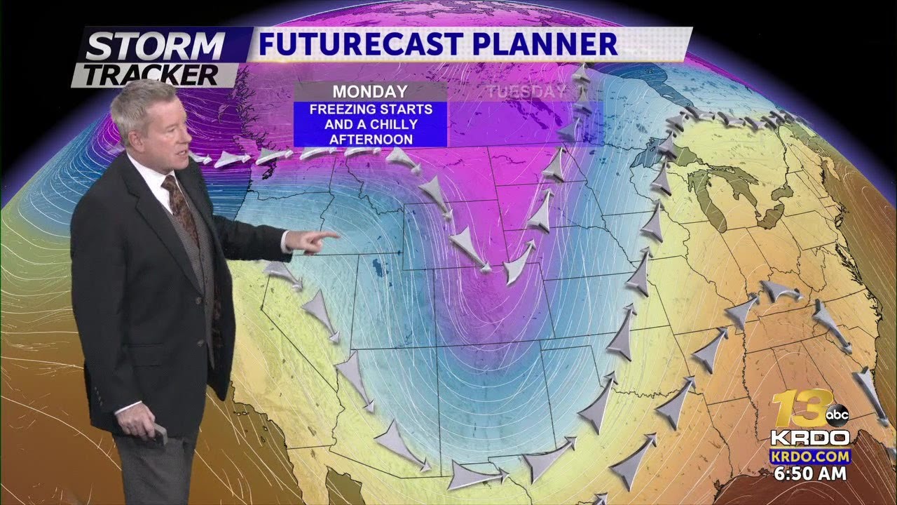 Partly cloudy and chilly temps Monday - YouTube