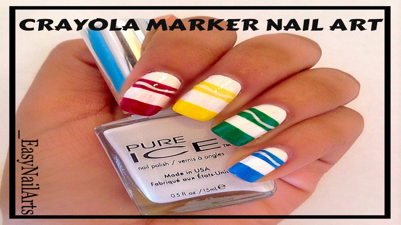Crayola Marker Nail Art ! YouTube