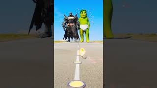GIANT HULK &amp; GIANT BATMAN VS RANDOM SUPERHEROES BATTLE #gta #shorts