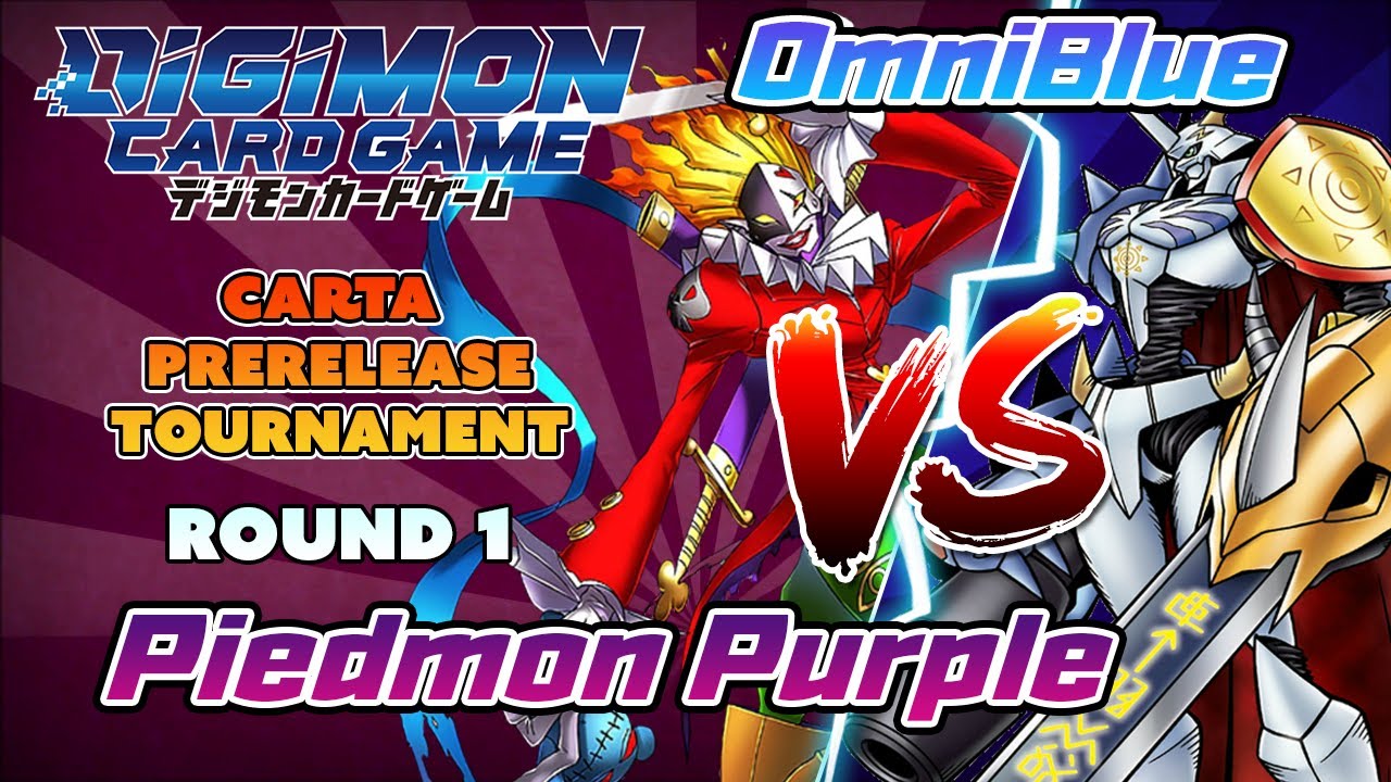 Omnimon Blue vs Piedmon Purple | Carta Tournament Round 1 | Digimon Card  Gameplay - YouTube