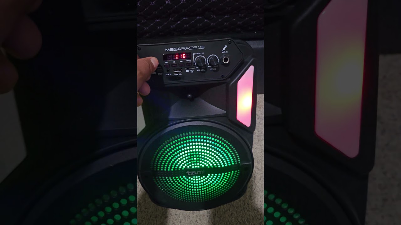 mega bass v3 bluetooth led speaker