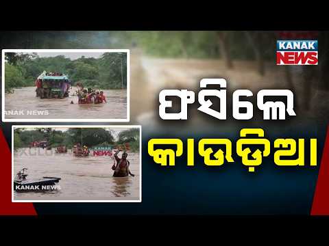 ଫସିଲେ କାଉଡ଼ିଆ | Kanwariyas Stranded as Baitarani, Salandi Rivers Swell | Bhadrak Flood News