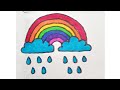 How to draw A rainbow 🌈 || Easy Rainbow Drawing And colouring #art #viral #rainbow #drawing ❤️